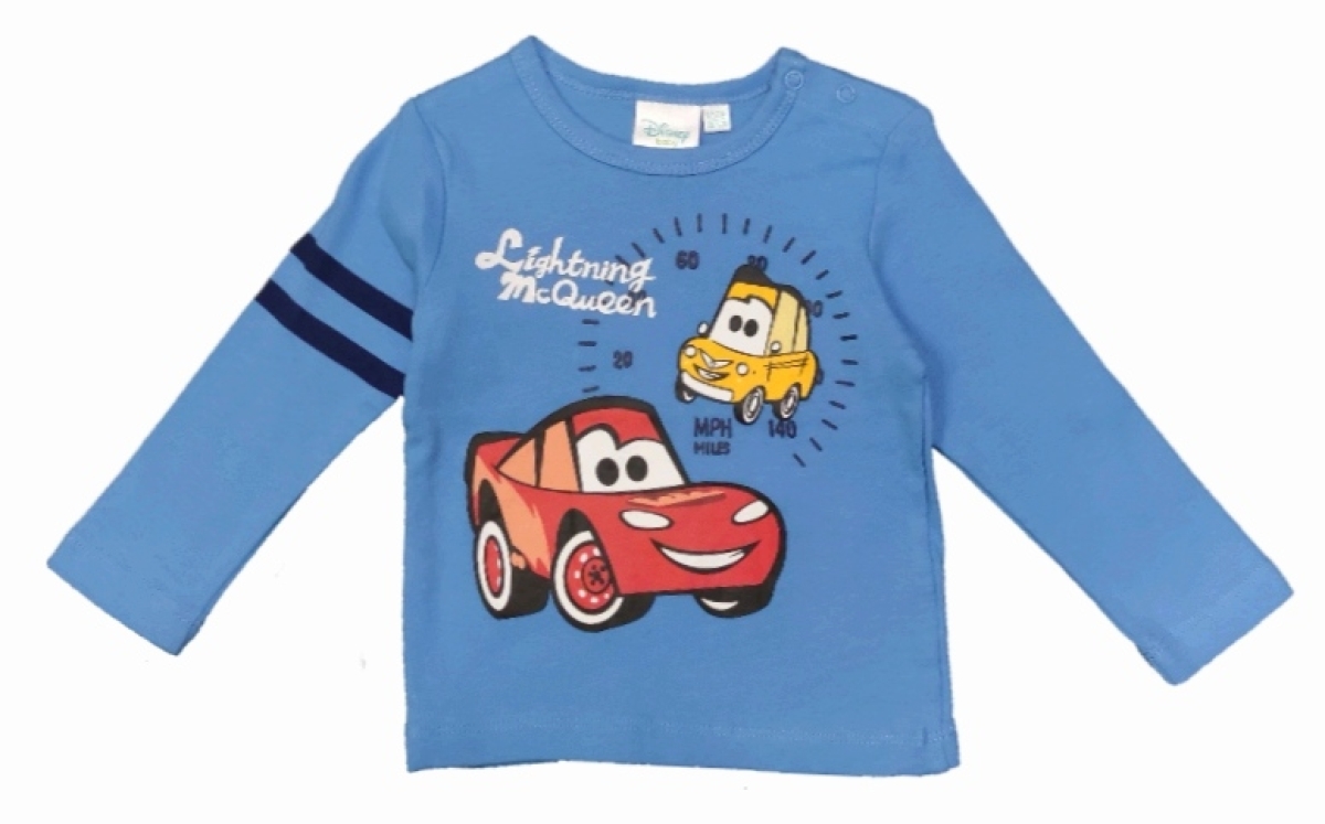 Baby Langarmshirt für Jungen in Blau aus Disney Cars